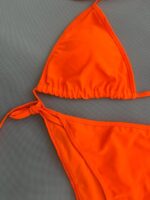 مایو بیکینی دو تکه رنگ نارنجی - Image 2